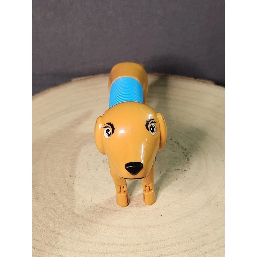 Dog Slinky‎ Toy Blue/Brown W/Adjustable Legs & Feet Weiner Dog~FREE SHIPPING!!